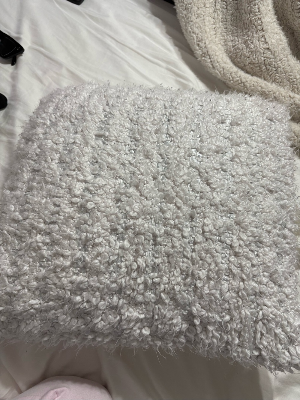 Throw Plush White Pillow